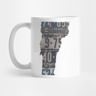 Vintage Vermont License Plates Mug